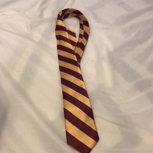 Romario Mancini Collection Tie, Burgundy and Gold